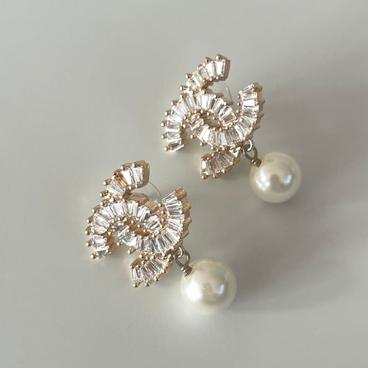 Chanel crystal earrings