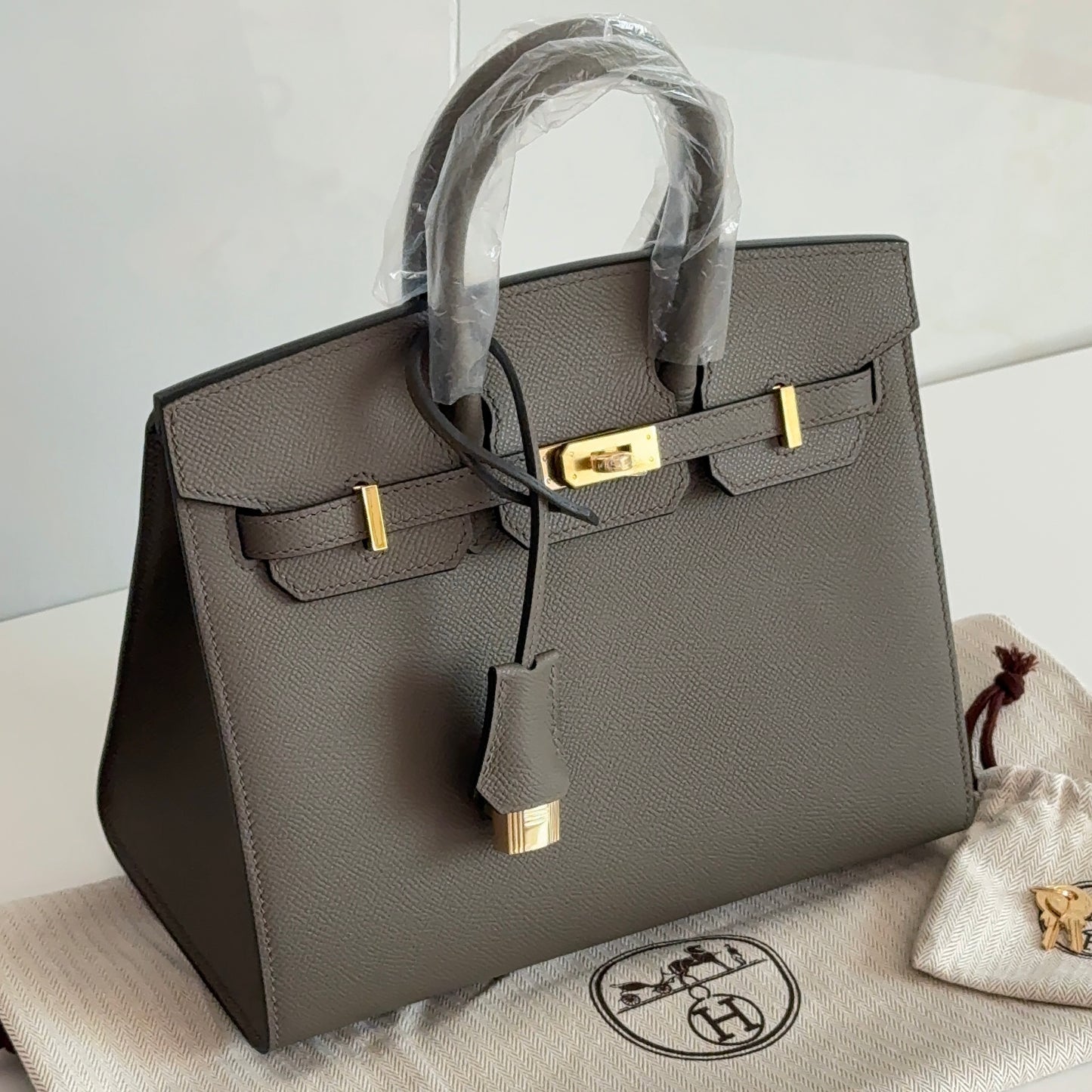 HMS Birkin 30 Gris Etain bag