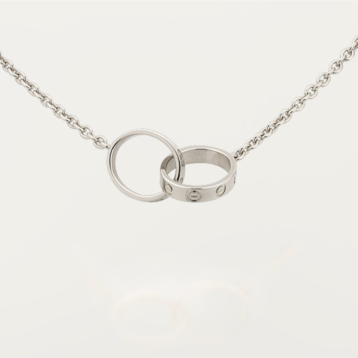 LOVE necklace double ring