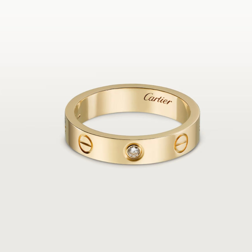 Love ring 4mm “ زركون واحد"