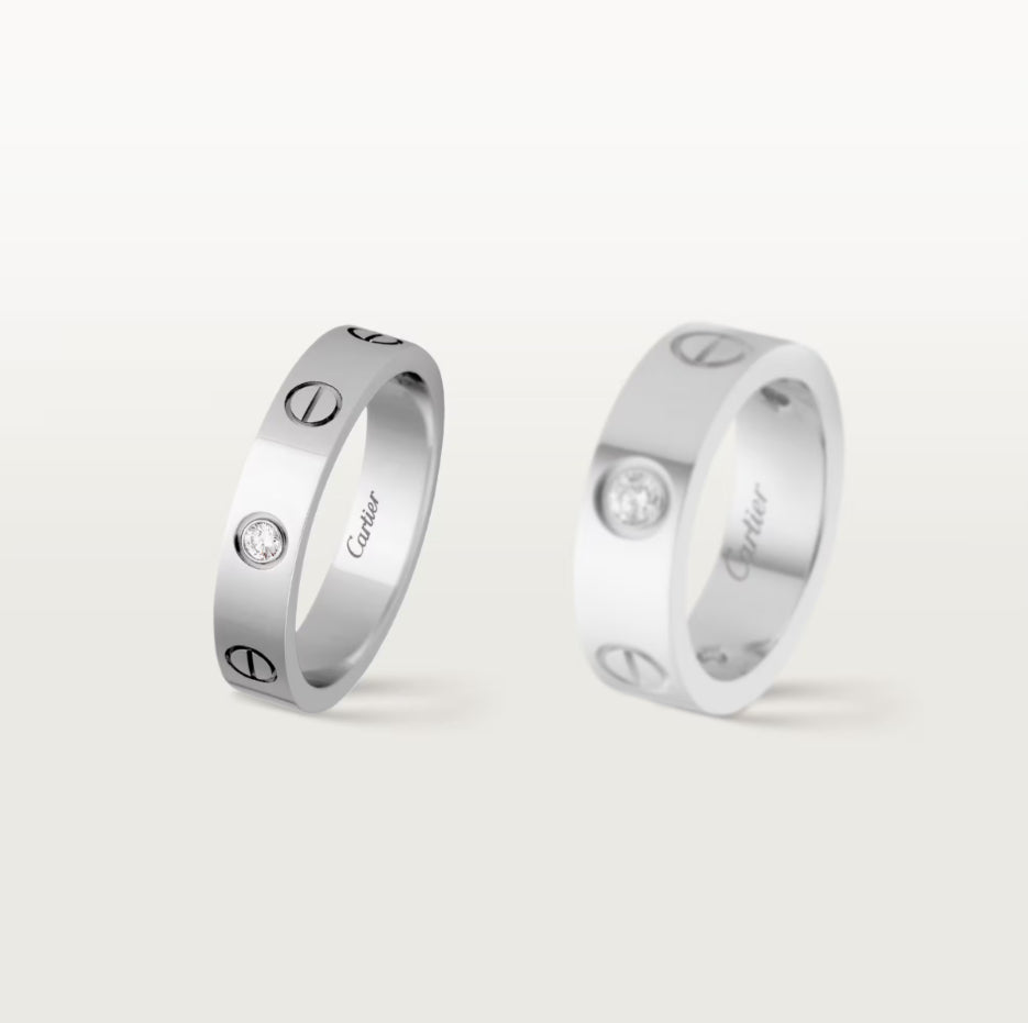 Love ring 4mm “ زركون واحد"