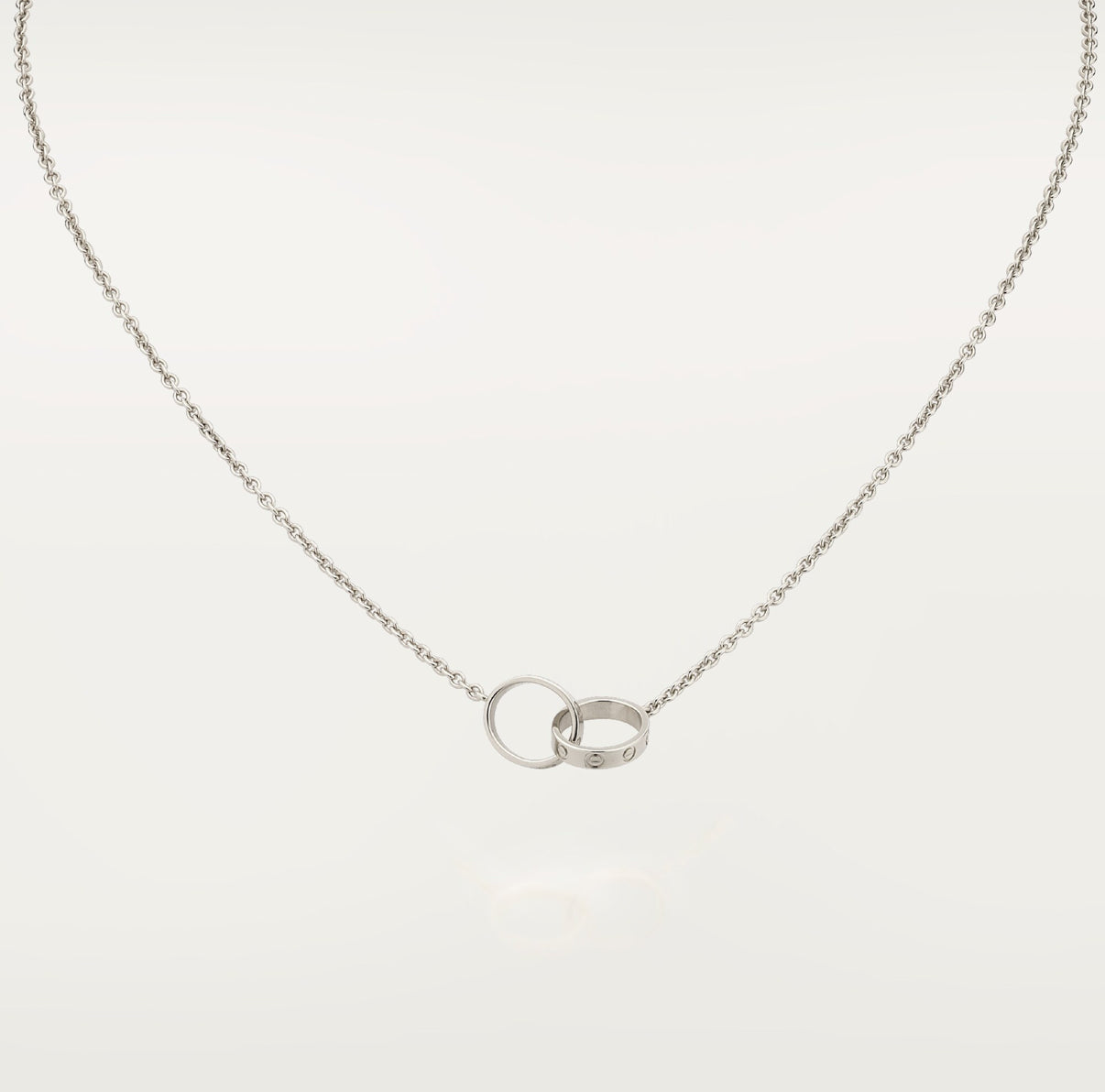 LOVE necklace double ring