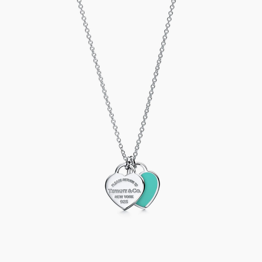 Tiffany Pink Double Heart Tag