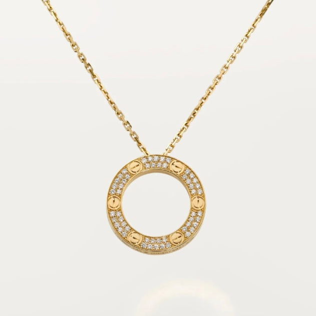 Love necklace full zircon
