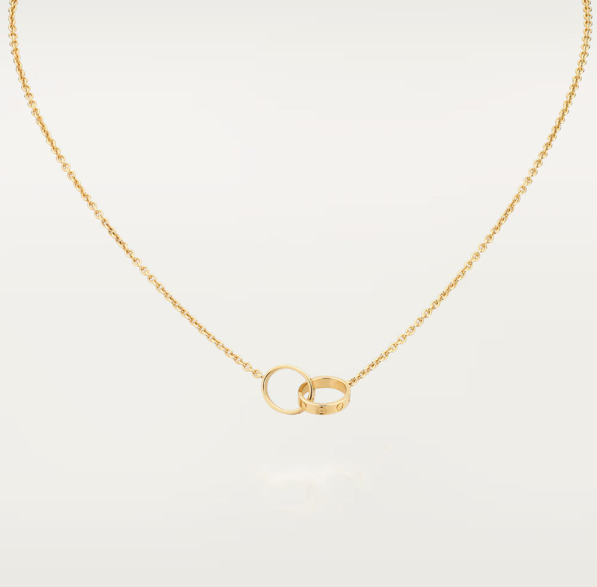 LOVE necklace double ring