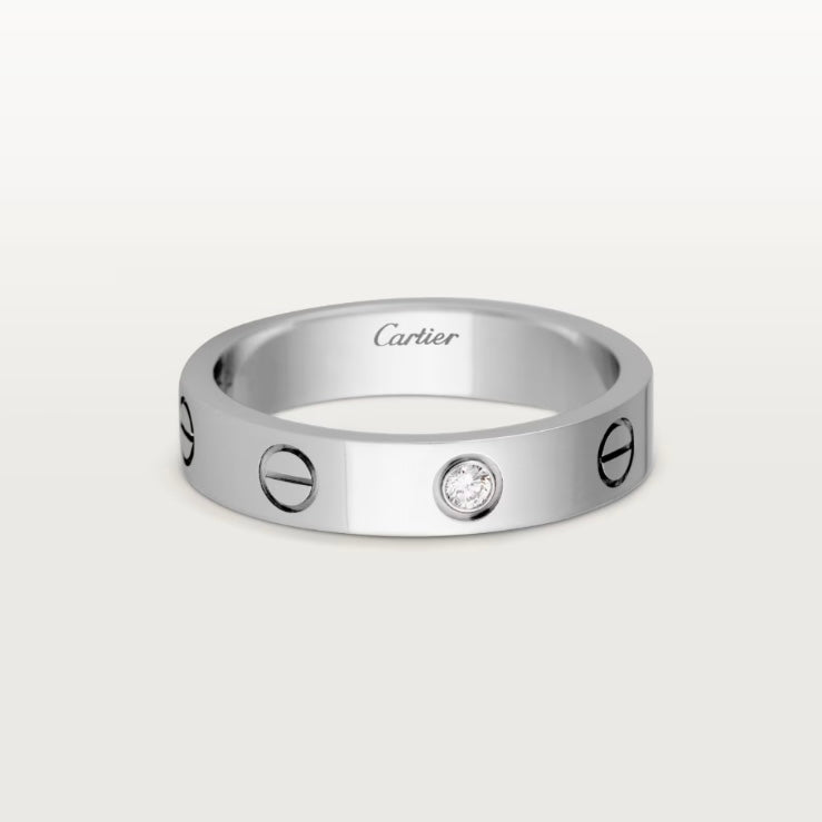 Love ring 4mm “ زركون واحد"