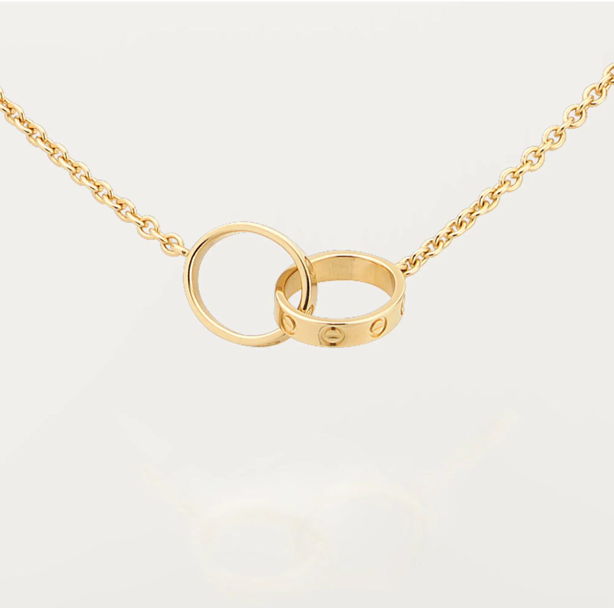 LOVE necklace double ring