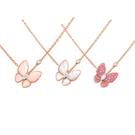 VCF Two Butterfly necklace