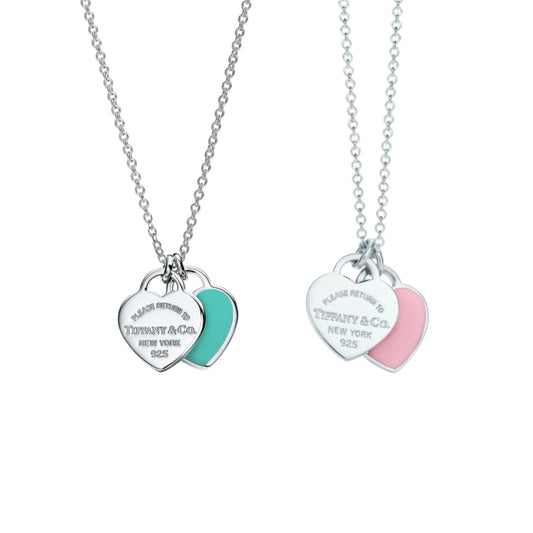 Tiffany Pink Double Heart Tag