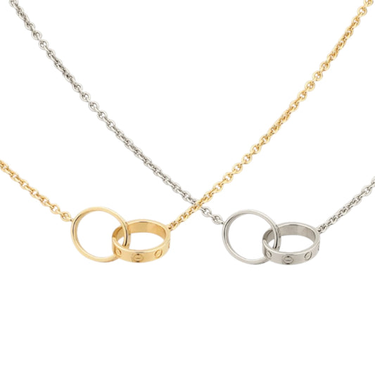 LOVE necklace double ring