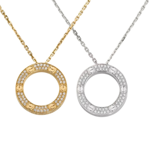 Love necklace full zircon